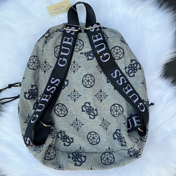 New Guess Monogram Office Cotton Backpack - Picture 4 of 6